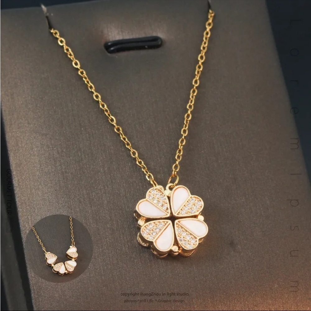 Four Leaf Clover Pendant Gold Necklace